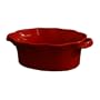BIA Cordon Bleu Wavy 1-1/2-Quart Deep Oval Baker, Red