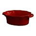 BIA Cordon Bleu Wavy 1-1/2-Quart Deep Oval Baker, Red