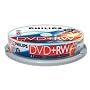 Philips - 10 x DVD+RW - 4.7 Go 1x - 4x - spindle - support de stockage