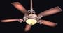 Minka-Aire Fans F705-TSP 56" Napoli Designer Tuscan Patina Ceiling Fan w/ Light, Wall Ctrl & Blades