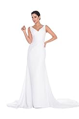 Sexy V-neck Wedding Dress  with a Chapel Train 