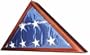 Veteran Flag Display Case -Walnut