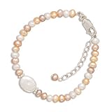 5+1 Extension Child's Bracelet with Cultured Freshwater Pearls and Oval Coin Pearl