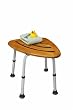 Duro-Med TeakSpa Corner Shower Seat, Wood