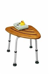 Duro-Med TeakSpa Corner Shower Seat, Wood