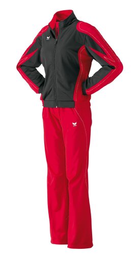 ERIMA Damen Racing Line Polyesteranzug, schwarz/rot, 44 Preisvergleich