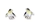 Clearly Charming Penguin Sterling Silver and Enamel Earrings