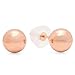 14k Rose Gold Ball 5mm Stud Earrings with Silicone covered Gold Pushbacks