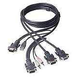 Belkin Omniview Soho Series KVM Cable, USB & Dual Head VGA w/Audio 3m