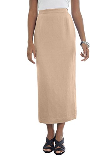 Jessica London Women's Plus Size Linen-Blend Skirt