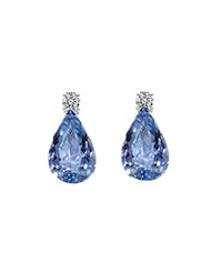 3.53ct Topaz & Diamond Stud Earrings 14k Gold
