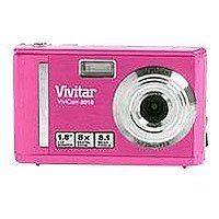 Vivitar ViviCam 8018 8.1 Megapixel Digital Camera, 8x Digital Zoom & Face and Smile Detection, Pink