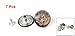 uxcell® Butterfly Pattern Metallic Jeans Tack Buttons Rivet 7PCS Bronze Tone
