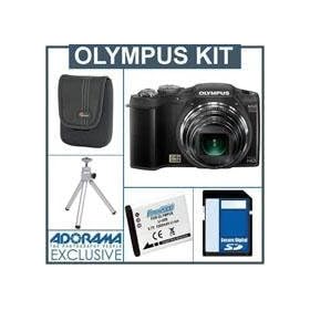Olympus SZ-31MR iHS Digital Camera Kit - Black - with 8GB SD Memory Card, Camera Case, Table Top Tripod, Spare LI- 50B Lithium-Ion Rechargeable Battery