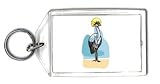 Keychain with wild, life, crane, fauna, balearica, pavonina, waterbird, birds, crowned, bird