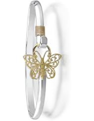 Sterling Silver Butterfly Bangle