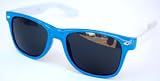 QLook Wayfarer Style Fashion Sunglasses with Dark Lens - Blue / White