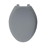 Bemis 1200TC032 Plastic Elongated Toilet Seat, Country Grey