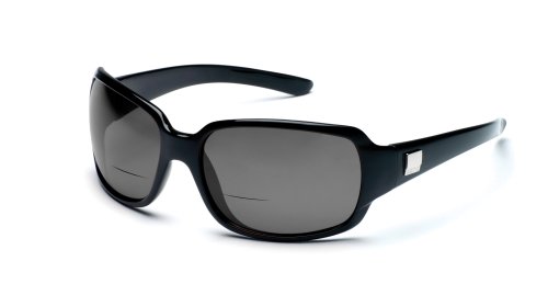 Suncloud Polarized Optics Cookie Sunglasses (Black with Gray Polarized Reader +1.50 Lens)
