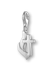 MELINA Charms clip on pendant cross sterling silver 925