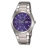 Casio #MTP1191A-2A Men's Stainless Steel Multi Function 3 Dial Display Watch