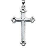 Platinum Cross Pendant - 25.0x16.0mm