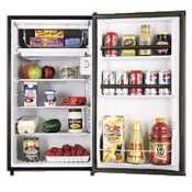 Counter Height, 3.6 Cubic Foot Refrigerator/Freezer, Walnut Grain