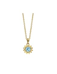Gabriel & Co. - Childrens Sky Blue Topaz March Birthstone Pendant