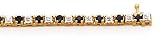 10KY 4 PRONG DIA/SAPPH BRACLT D.15CTW SAPPH 2.20CTW