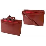 Bond Street Cognac Leather Briefcase with Removable Shoulder Strap