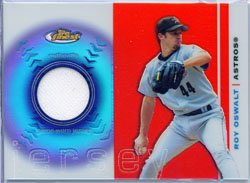 2003 Finest Uniform Relics RO Roy Oswalt Houston Astros (Piece of Authentic Game-Worn Jersey - Baseball Cards)