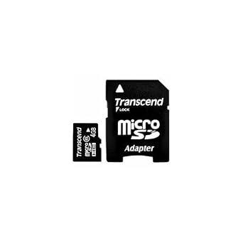 Transcend 4 GB Class 6 microSDHC Flash Memory Card TS4GUSDHC6