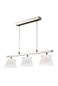 Esprit 307341 Oriental Pendelleuchte / Metall satin / Glas opal / mit weißem Druck / 120 x 76 cm / 3 x 40 W, 230 V, G9