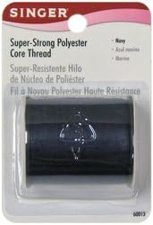 Singer Super Strong Polyester Core Thread 150 Yards-Navy (Pack of 3)