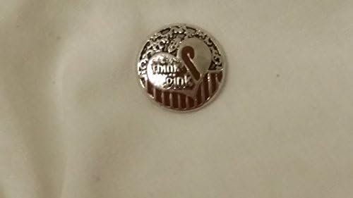 Snap Charming Think Pink Breast Cancer Awareness Snap Accessory
