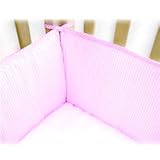 Classic Stripes Baby Cradle Bumper - color: Sky Blue Stripe, size: 18x36