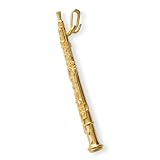 Bijou musique pendentif en plaqué or : hautbois