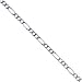 Jewelry : 14KT White Gold Anklet - Figaro Link w/ Lobster Clasp