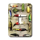 Fishing - Old Lures Fishing - Light Switch Covers - single toggle switch
