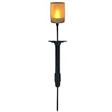 Mr. Light Mini Solar Powered Pathway Light Garden Stake with Flickering LED Frosted Topper
