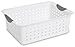 Sterilite 12-Pack Medium Ultra Basket, Open Top Plastic Storage Organizer, White - Classic Baskets for Organizing Countertops, Pantry Shelves, Kitchen Cabinets, Laundry Rooms or Home Offices