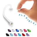 Clear BioFlex Nose Screw with Clear Gem - Flexible - 18G - 2mm Ball Size - Sold Individually