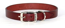 Hamilton 1" x 26" Creased Burgundy Leather DogCollar