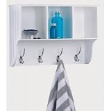 Wall Cubby with Hooks (White) (21W x 7D x 14.5H)