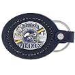 Minnesota Vikings Fine Leather/Pewter Key Ring - NFL Football Fan Shop Sports Team Merchandise