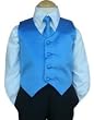 Childrens Tuxedo Vest and Long Tie Royal Blue - Includes Trousers and Tuxedo Shirt