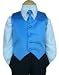 Childrens Tuxedo Vest and Long Tie Royal Blue - Includes Trousers and Tuxedo Shirt