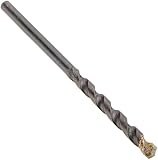 Drill America DAM Series Carbide-Tipped Masonry Drill Bit, Black Oxide Finish, 1/4" Round Shank, Spiral Flute, 118 Degrees Conventional Point, 1/4" Size, 4" Length (Pack of 1)