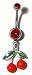 Sg Paris Piercing Nombril Femme Acier Rouge