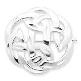 Sterling Silver Satin Finish Diamond Cut Celtic Knot Pin